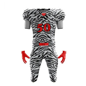 Venta al por mayor malla cosida manga corta de talla grande transpirable que absorbe la humedad sublimación uniformes del equipo de fútbol americano - Product Image 2