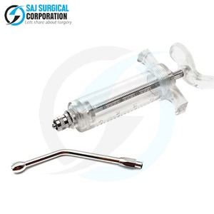 Chuyên nghiệp saj phẫu thuật công ty thú y ống tiêm thép không gỉ tái sử dụng một + lớp động vật tiêm công cụ cho vắc-xin - Product Image 1