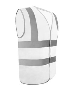 Chaleco de seguridad de construcción de malla de poliéster impermeable transpirable de alta visibilidad personalizado estilo informal de talla grande con características de trabajo reflectantes - Product Image 1