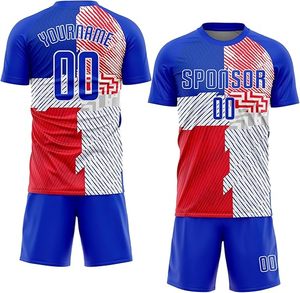 Fabrication professionnelle d'uniformes de football unisexes, 100% polyester respirant, vêtements de sport imprimés, service OEM, faible MOQ, ensemble complet - Product Image 1