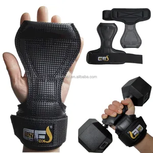 Sem dedos palma proteção levantamento de peso fitness grip pads para puxar para cima, ginástica ginásio mão guarda palma apertos almofadas