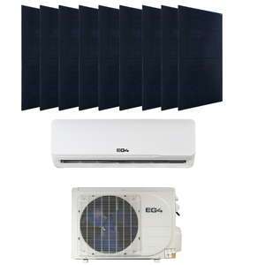 EG4 24000 Btu <b>Solar</b> <b>Powered</b> Mini Split Air Conditioner <b>Kit</b> With 9x 405W Panels Up To 1000 Sq Ft Coverage - Product Image 1