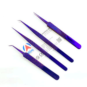 2025 haute qualité en acier inoxydable Plasma violet isolation cils pince à épiler bonne qualité pointu en acier inoxydable pince à cils - Product Image 6
