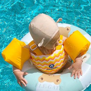 Bouée gonflable Donut pour enfants avec poignées et filet pour les jambes, pratique pour les baignoires et les sièges de bain - Product Image 3