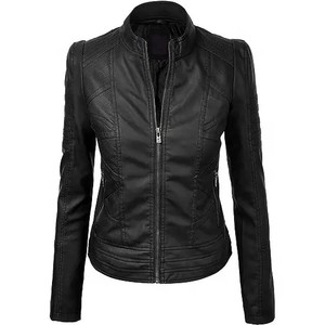 GAF, chaquetas de cuero para mujer, moda para mujer, recién llegado, chaquetas de cuero PU de cuero genuino personalizadas a granel - Product Image 6