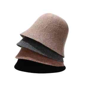 Gorro de Pescador de Punto de Lana Suave y Cálido, Gorro de Pescador de Punto Liso de Moda Otoñal para Mujer, Gorro de Invierno - Product Image 5