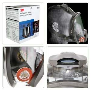 3M 6800 Reusable Silicone Full-<b>Face</b> Respirator Mask-Lightweight Comfortable Fit Organic Vapor Filter Cartridge Protects - Product Image 4