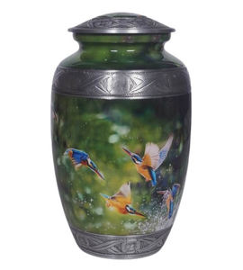 Urna de cremación clásica de Metal de estilo americano con acabado Natural, urna funeraria interior para cenizas, decoración interior única - Product Image 4