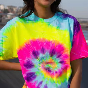 T-shirt décontracté à manches courtes pour femmes 100% coton mélangé tissu tricoté écologique pour les tenues quotidiennes d'été - Product Image 3