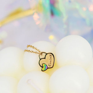 Collar de Joyería con Colgante de Corazón en Acero Inoxidable 316L, Resistente al Agua y al Deslustre, Chapado en Oro de 18k para Mujer - Product Image 2