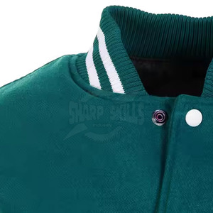 Meilleur prix Veste Letterman pour hommes Veste Letterman à manches longues en coton et laine de haute qualité pour hommes - Product Image 4