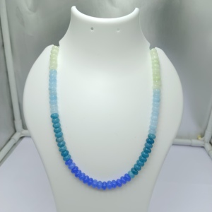 Venta caliente hermoso multicolor 8mm cuarzo liso Rondelle forma cuentas mezcla Color collar piedras preciosas cuentas al por mayor cuenta de piedra - Product Image 1