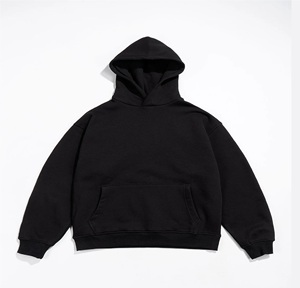 Sweat-shirt à col rond surdimensionné de haute qualité pour hommes, sweat à capuche brodé en 3D, pull à capuche vierge en polaire - Product Image 3