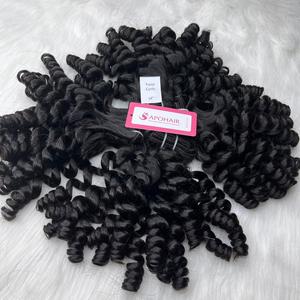 Extensions de cheveux humains Remy chinois vierges non traités à clipser Cuticule corporelle crue alignée droite ondulée vague douce lâche vague profonde - Product Image 5