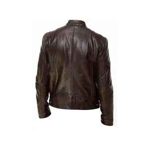 Fournisseur OEM de vestes de motocyclette pour hommes, vêtements d'extérieur de protection en cuir de vachette avec style de rue pour les cyclistes - Product Image 5