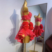 Haut de gamme nouvelle jupe de danse latine Costume de Performance Costume de compétition adulte femme Art examen Costume de Performance