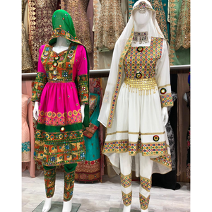 Robe de mariée afghane rose pakistanaise avec décoration en dentelle Robe tribale Banjara Frock Hot Selling Vintage Style Kuchi - Product Image 5