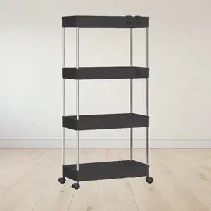 Room Organizers And Storage Cart Organizer Kitchen Bathroom 3/4 Tier Rolling Storage Cart Durable Utility Cart For Home