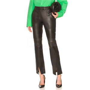 2025 recién llegado, pantalón de cuero ligero de alta calidad para mujer, transpirable, cintura media, estilo frontal plano para la moda de invierno - Product Image 6