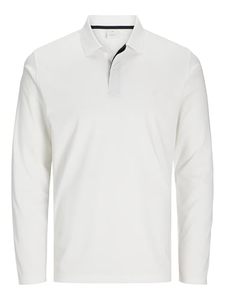 Chemise à manches longues pour homme, géométrique, unie, respirante, 100% polyester tricoté, noir/blanc, taille moyenne - Product Image 1