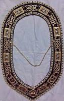 MasonicGrandLodge Tablier Violet Unisexe avec Broderie Décoration Oreiller Motif Fermeture à Glissière et Collier Chaîne Taille Libre