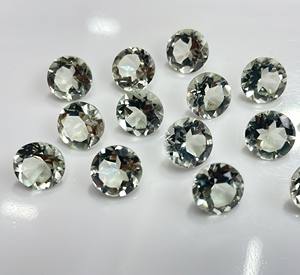 Amatista verde natural Corte redondo 6mm Piedra preciosa de amatista verde suelta facetada - Product Image 2