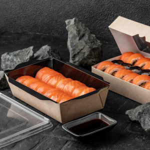 Tazón de Ensalada de Papel Kraft de 800 ml de la Mejor Calidad, con Tapa Transparente a Prueba de Fugas, para Comida para Llevar, con Logotipo Personalizado - Product Image 1