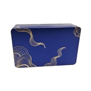 Boîte rectangulaire en fer blanc de qualité alimentaire 210x130x75mm, emballage métallique recyclable pour thé, biscuits et gâteaux - Product Image 2