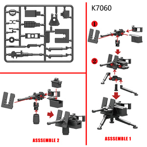 Giocattoli Militari della Seconda Guerra Mondiale: Mitragliatrice e Armi, Soldatini, Accessori per Armi da Fuoco, Set di Costruzioni in Miniatura dell'Esercito - Product Image 3