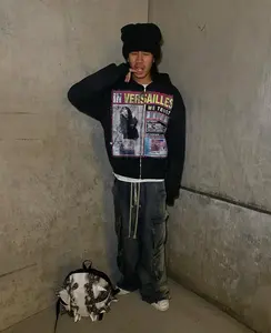 Fashion Print Zipper Hoodie Style Hip Hop Zipper Hoodie Streetwear Women Street <b>Trendy</b> Zipper <b>Hoodies</b> 2025 Top Trending - Product Image 4