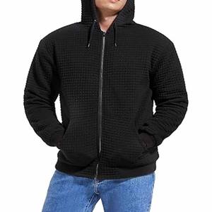 Vente directe d'usine de sweats à capuche pour hommes nouveauté sweats à capuche pour hommes à séchage rapide sweats à capuche teints en couleur unie fabriqués par des vêtements de sport - Product Image 4
