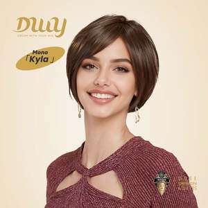 วิกผมสังเคราะห์แบบไม่ต้องใช้กาว Kyla-DWY ทรง Pixie Cut ทำจากเส้นใยทนความร้อนสูง  แบบ Mono Skin Weft Lace Front  สามารถปรับแสกผมได้  ถักเปียสูง - Product Image 1