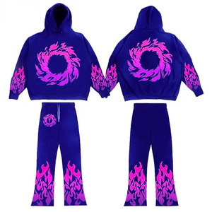 Conjunto Deportivo de Dos Piezas Unisex de Invierno 100% Algodón, Bordado Digital, Tejido Transpirable Ecológico para Entrenamiento y Uso Casual - Product Image 2