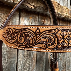 Conjunto de arreos Western: cabezada, pechera y riendas para silla Western, cuero duradero de alta calidad, equipo ecuestre completo, perfecto. - Product Image 4