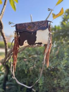 Sac à main en cuir de vachette occidental, nouveau design, artisanal, sculpté à la main, avec franges, style bohème vintage, fait à la main, élégant, sac à bandoulière - Product Image 2