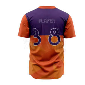 Sudadera de béisbol retro en blanco, talla de EE. UU., con estampado por sublimación térmica, malla transpirable, talla grande, de secado rápido, para hombre, con bordado. - Product Image 2