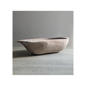 Cuenco de madera tallado a mano de granja, cuenco de masa decorativo para masa de vela para hacer velas con pulido - Product Image 3