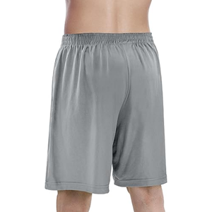 Compre pantalones cortos de entrenamiento de secado rápido grises de alta calidad para hombre, pantalones cortos de gimnasio para correr con diseño de logotipo personalizado - Product Image 2