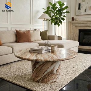 Tavolino da Caffè in Marmo Francese di Lusso, Design Moderno <span class=keywords><strong>per</strong></span> Soggiorno, Tavolo in Marmo Lussuoso e Moderno - Product Image 5