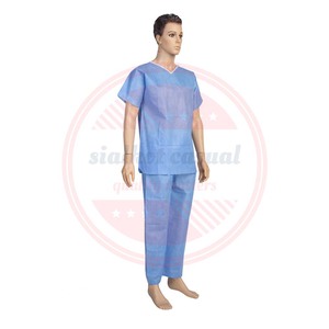 Bata quirúrgica no tejida de PP, bata de uniformes médicos, bata personalizada de mangas completas, traje de hospital no tejido - Product Image 2
