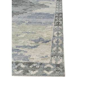 พรมขนแกะสีฟ้าทำมือ รุ่น AKWL-1875(CS-02) ลายเหรียญรางวัลแบบนามธรรม สำหรับบ้าน โถงทางเดิน ห้องนั่งเล่น พรมใหม่ รุ่น AKWL-1875(CS-02) - Product Image 4