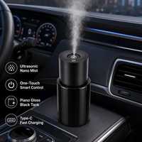 Diffuseur d'arômes pour voiture, ultrasonique, nano-brume, finition piano noir brillant, réservoir mat brillant, double finition, OEM ODM