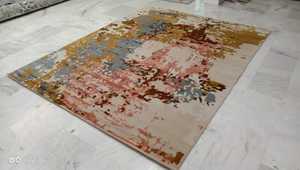 ชุดพรมผ้าฝ้ายถักมือสำหรับห้องนั่งเล่นลายแอบสแตรกต์สไตล์โมเดิร์น - Product Image 2