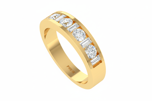 Anillos de Oro de 14K y Diamantes Naturales Exclusivos para Mujer, 9 Piedras, para Bodas, Fiestas, Aniversarios, Regalos Románticos y Celebraciones - Product Image 3