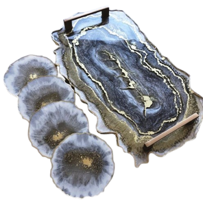 Resin Decorative Serving Tray Attractive Tray for Home <b>Kitchen</b> Dining <b>Table</b> <b>High</b> on Demand Serving Trays in Bulk Supplies - Product Image 5