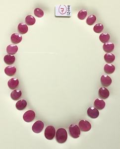 189,56 arats Rubí Mozambique Piedra de corte ovalado 27 piezas Diseño calentado para la fabricación de joyas finas Piedra preciosa natural - Product Image 4