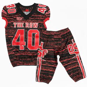 ชุดอเมริกันฟุตบอลแบบใหม่ปี 2026 ออกแบบเองได้ ผ้าทอลายทแยง พิมพ์ลายดิจิทัล ไซส์ใหญ่ ระบายอากาศ แห้งเร็ว 100% พร้อมชื่อทีม - Product Image 2