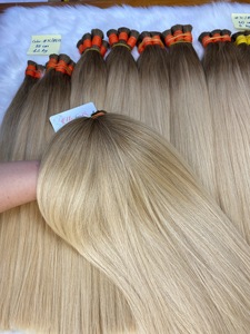 Paquetes de cabello Remy Rubio 100% cabello humano cutícula alineada sedoso onda recta extensiones de cabello máquina de trama Doble - Product Image 5