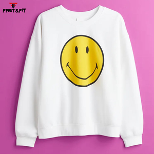 Diseño personalizado Winters Jumper 100% algodón cuello redondo transpirable logotipo personalizado pulóver sudadera para mujer - Product Image 4