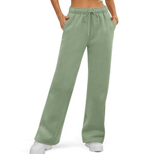 Pantalones de rizo francés de algodón y poliéster personalizados al por mayor, pantalones para correr, pantalones de chándal de gran tamaño - Product Image 1